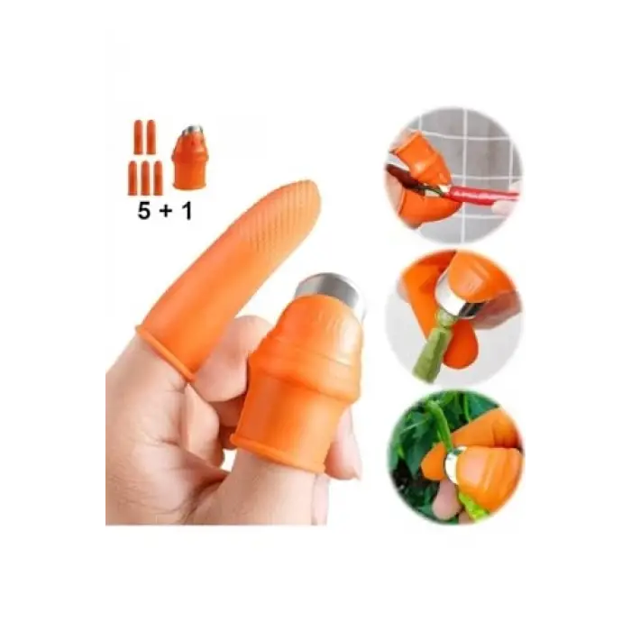 Silikon Başparmak Bıçağı Parmak Soyucu Koruyucu Soyacak Eldiveni Medıum