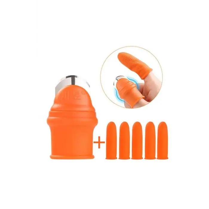 Silikon Başparmak Bıçağı Parmak Soyucu Koruyucu Soyacak Eldiveni Medıum