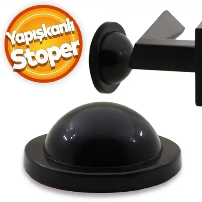Silikon Kapı Stoperi ve Tamponu, Yapışkanlı Siyah Kapı Kolu Stopu