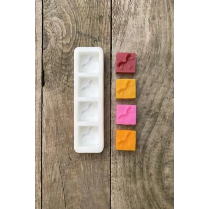 Silikon Paket Mini Dörtlü Mum Kalıbı