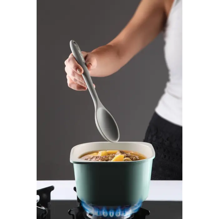 Silikon Servis Kaşığı Gri