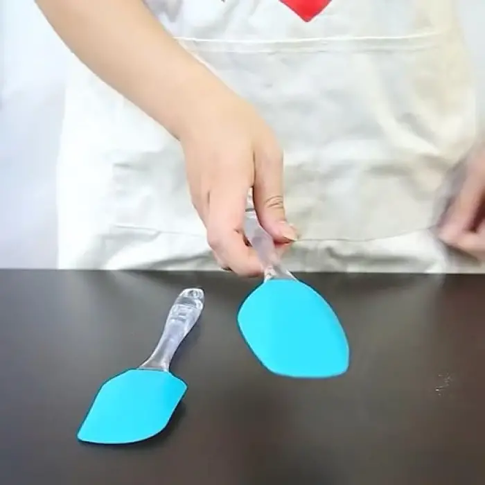 Silikon Spatula, Şeffaf Tutma Yeri, Siyah