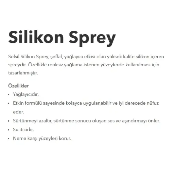 Silikon Sprey 500 ml