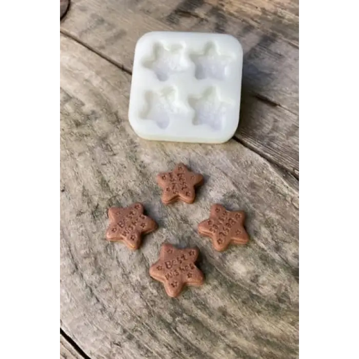 Silikon yıldız bisküvi mum kalıbı