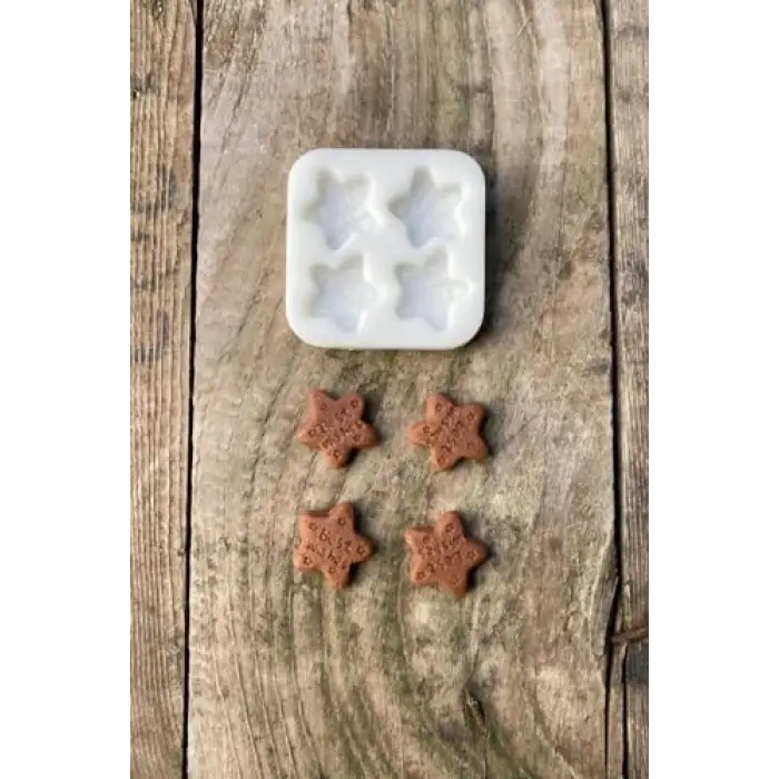 Silikon yıldız bisküvi mum kalıbı