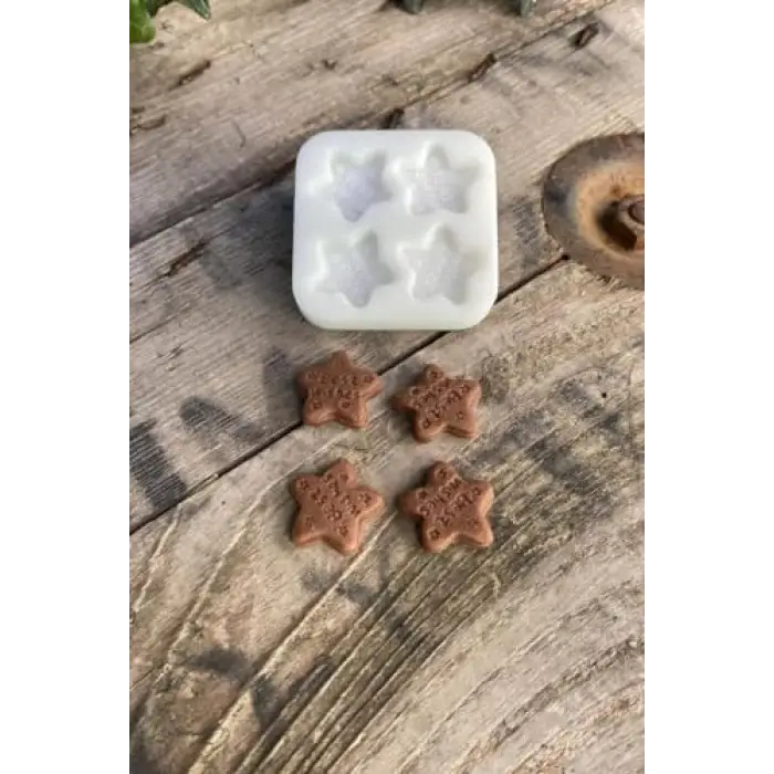 Silikon yıldız bisküvi mum kalıbı
