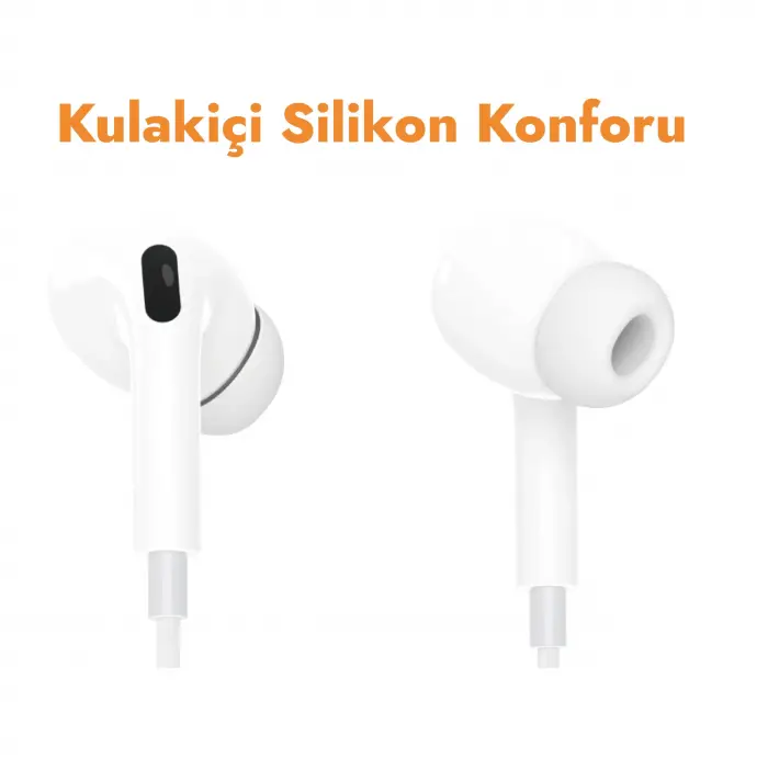 Silikonlu Mikrofonlu Kablolu Type-C Kulaklık – Konforlu Kullanım, Net Ses