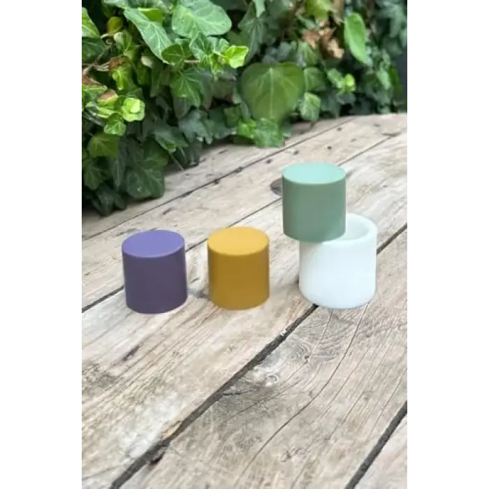 Silindir 3D Mum Kalıbı 4x4x4 (Silikon) 1 Adet
