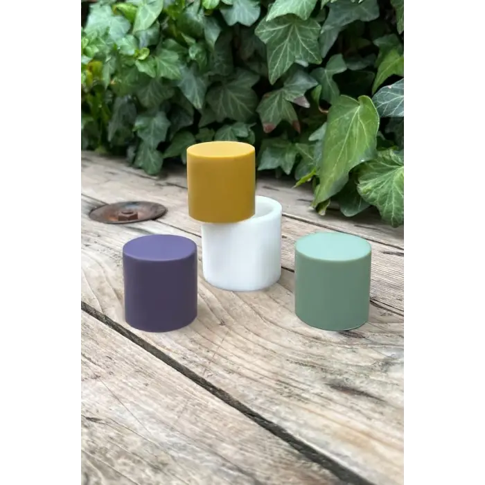Silindir 3D Mum Kalıbı 4x4x4 (Silikon) 1 Adet