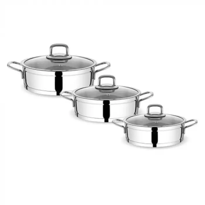 Silindir 6 Parça Çelik Omlet Set Metal 5009