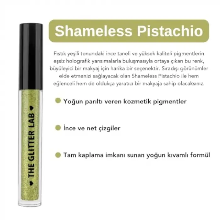 Simli Likit Eyeliner | Dazzling Liner - Shameless Pistachio