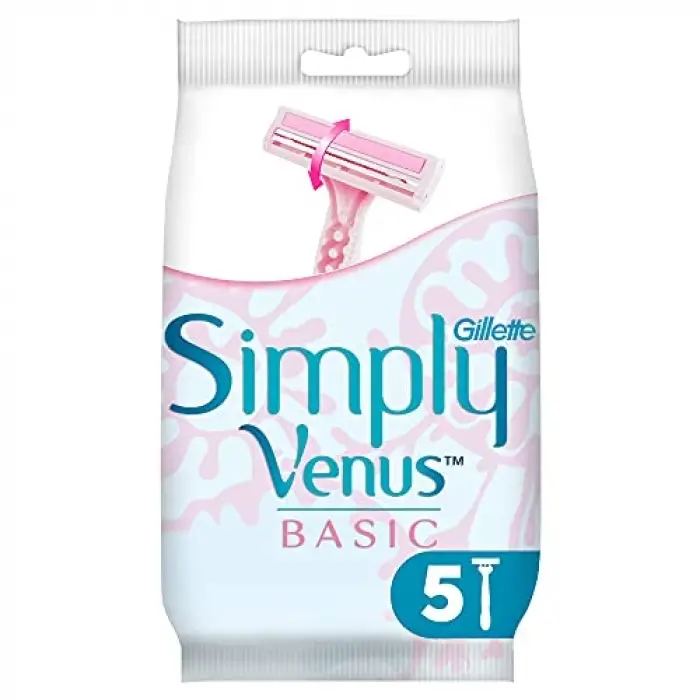 Simply Venus 2 Basic Kadın Kullan At Tıraş Bıçağı, 5 Adet