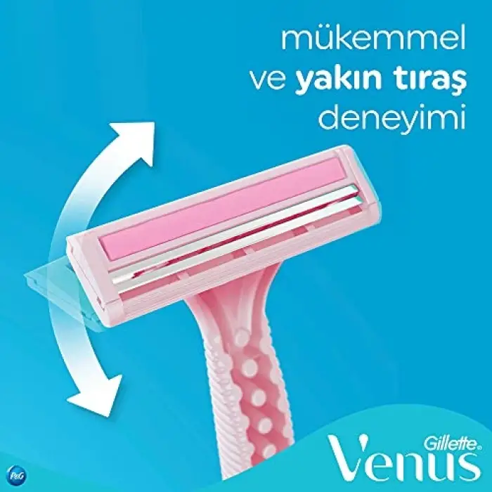 Simply Venus 2 Basic Kadın Kullan At Tıraş Bıçağı, 5 Adet