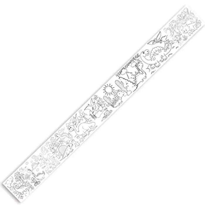 SinaTicaret Dinazorlar Devri Boyama Kağıdı Rulosu, 5 Metre x 45 cm, Sevimli Dinazorlar Temalı, Çocuklar İçin Eğitici ve Eğlenceli Aktivite