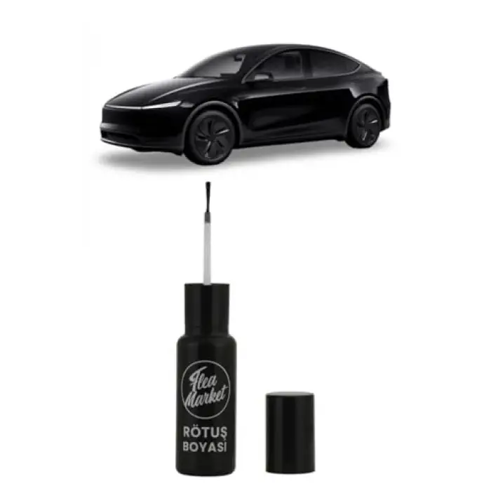 Şişe, Tesla Solid Black Pbsb Rötuş Boyası 25 ml Fırçalı Set