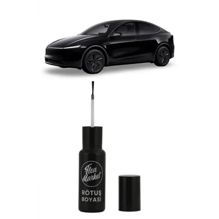 Şişe, Tesla Solid Black Pbsb Rötuş Boyası 25 ml Fırçalı Set