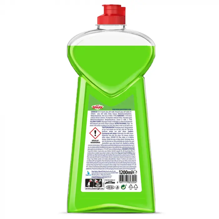 Sıvı Bulaşık Deterjanı Elma Kokulu, 1200 Ml