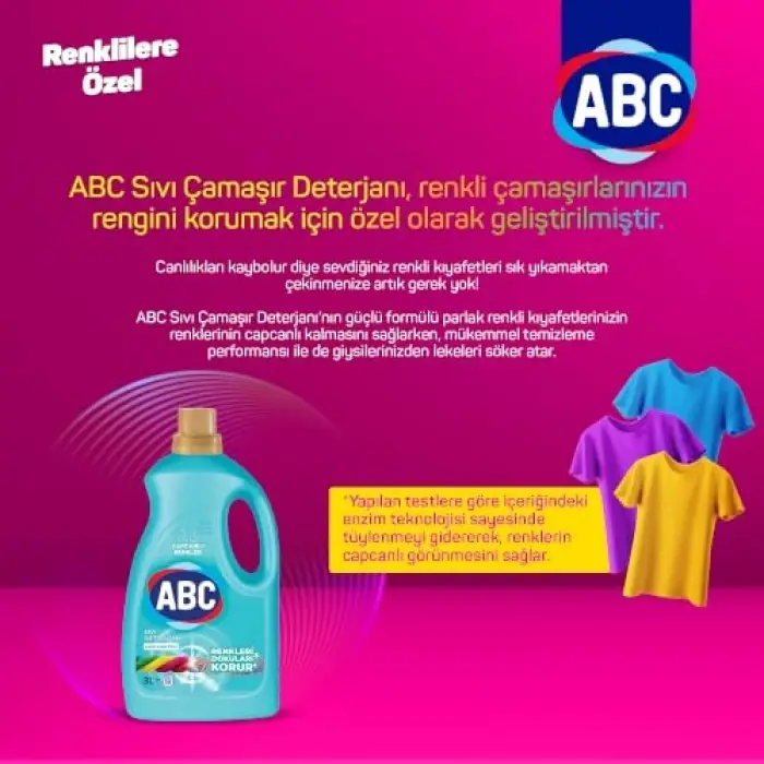Sıvı Çamaşır Deterjanı Renkliler 3 L