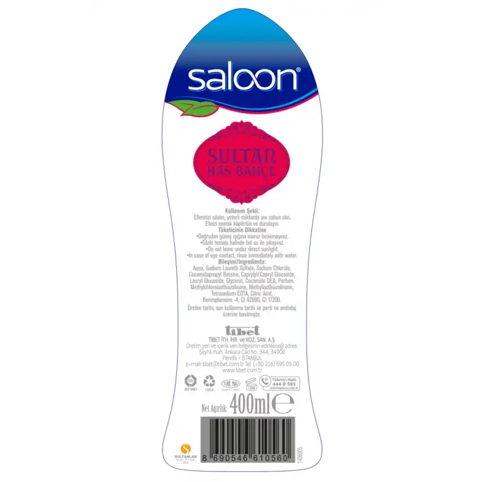 Sıvı Sabun Sultan Has Bahçe 400 ML