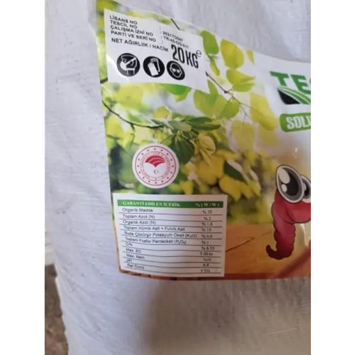 Sıvı solucan gübresi, 200 KG