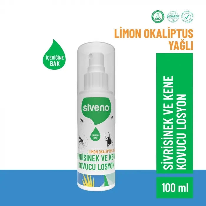 Sivrisinek ve Kene Kovucu Bitkisel Sprey Losyon, Tüm Vücut için 100 ml
