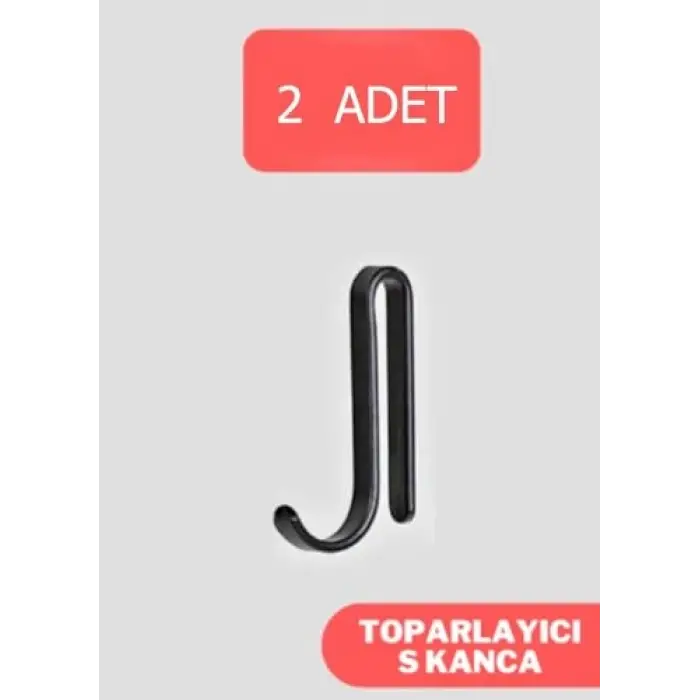 Siyah 2li Kanca Askı