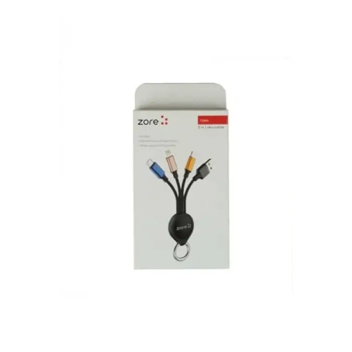 Siyah 3ü 1 arada USB kablo, Oks ile uyumlu