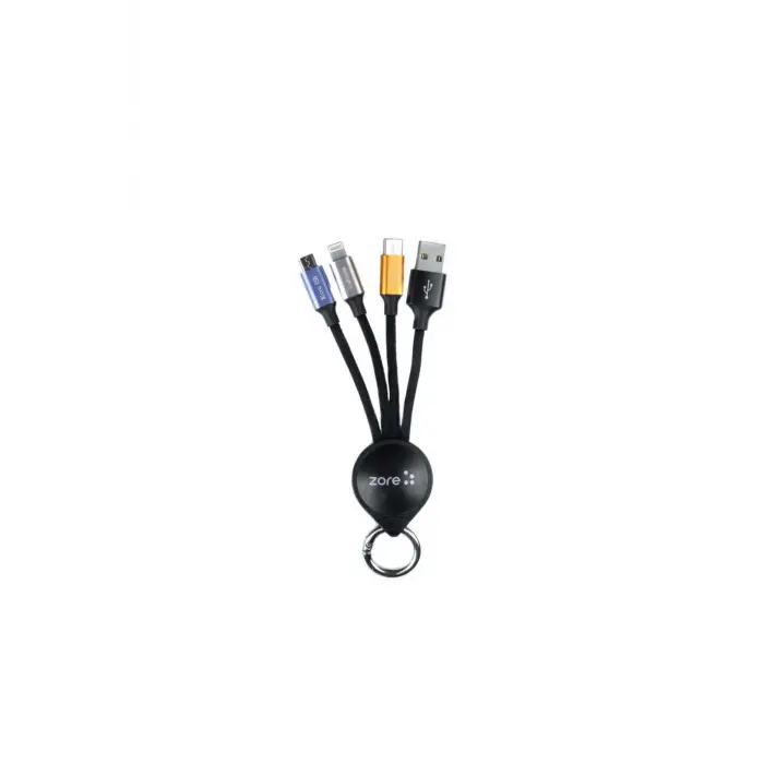 Siyah 3ü 1 arada USB kablo, Oks ile uyumlu