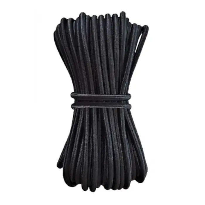 Siyah 5 Metre 2 mm Yuvarlak Lastik