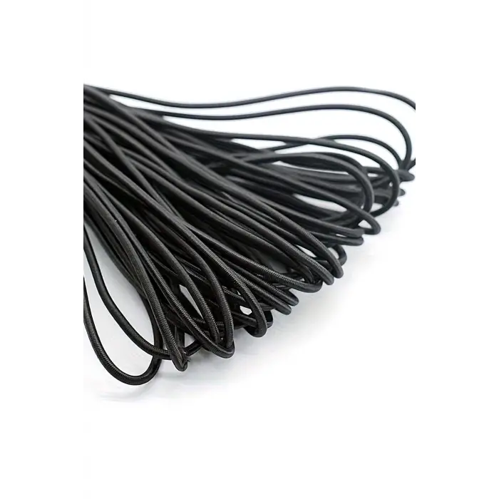 Siyah 5 Metre 2 mm Yuvarlak Lastik
