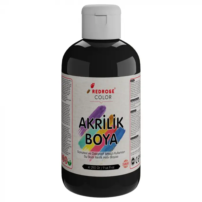 Siyah Akrilik Boya, 250 g