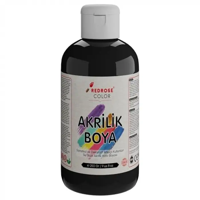 Siyah Akrilik Boya 250 gr