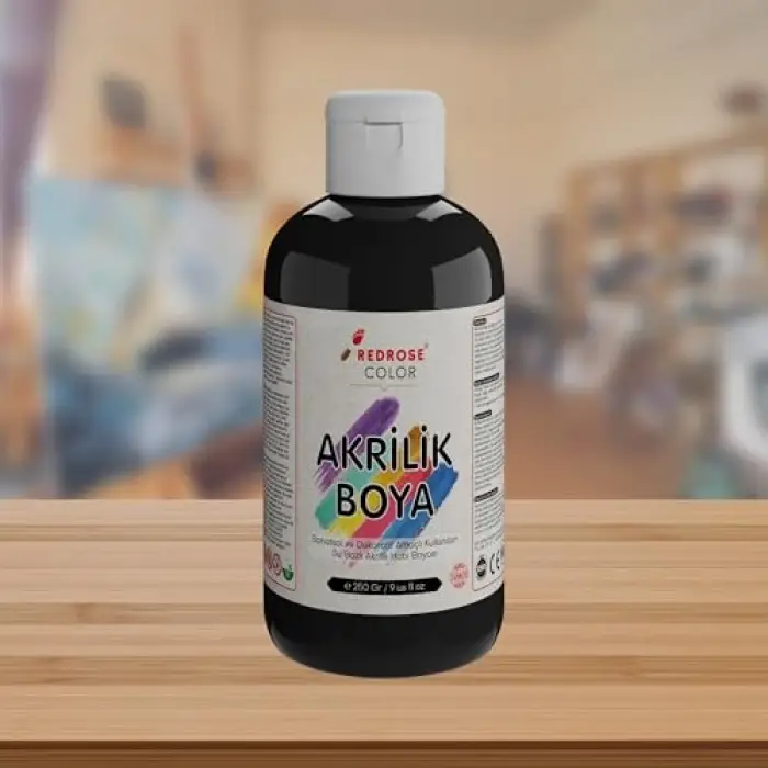 Siyah Akrilik Boya 250 gr