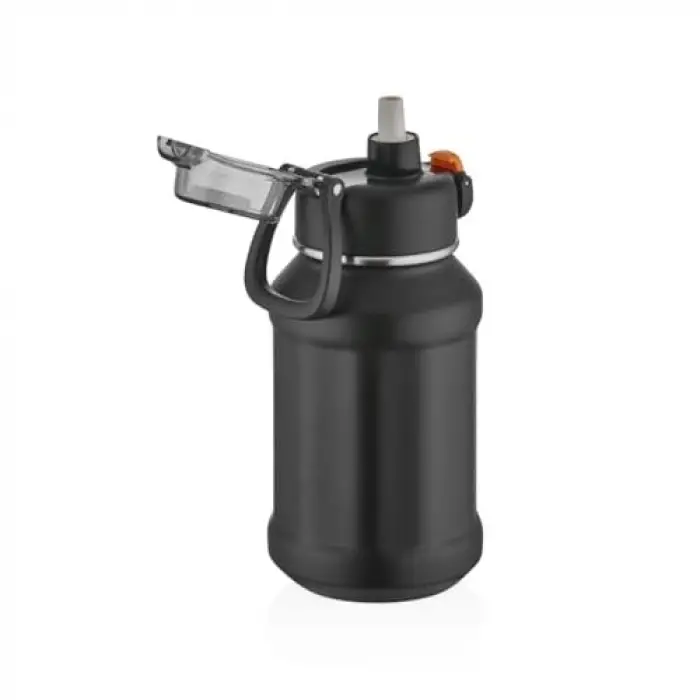 Siyah Çelik Termos Matara 720 Ml