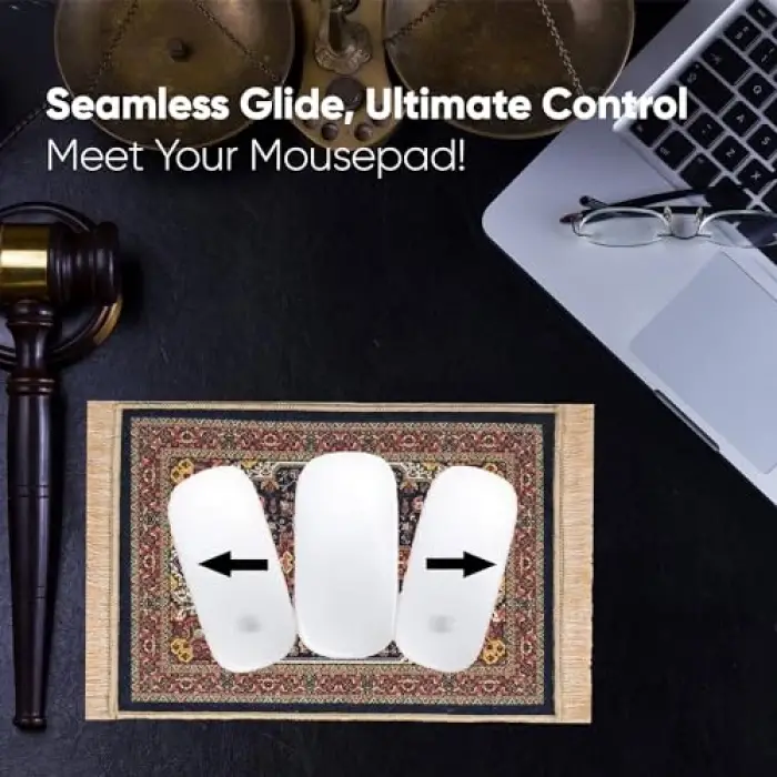 Siyah Dekoratif Küçük Halı Mousepad