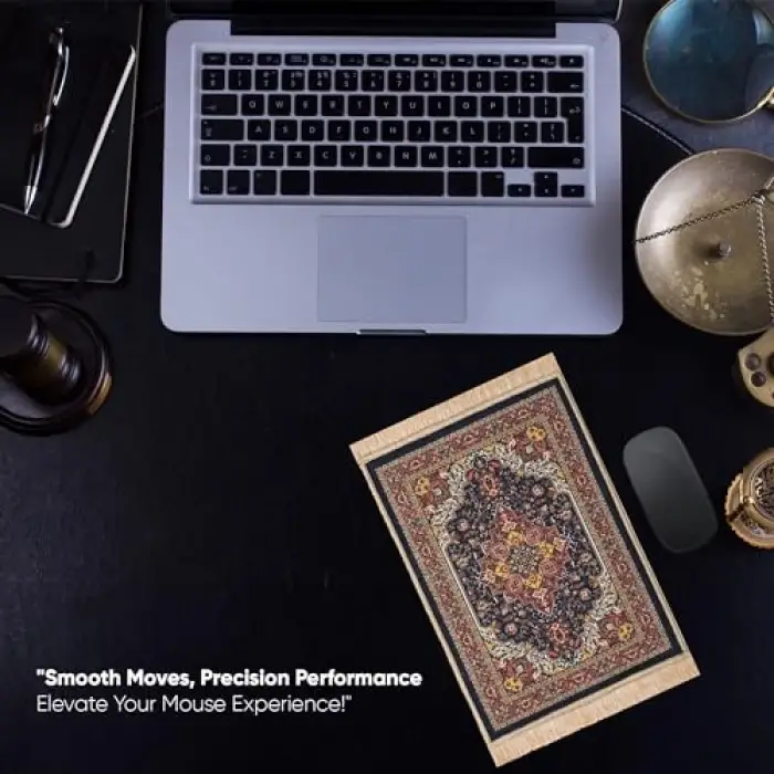 Siyah Dekoratif Küçük Halı Mousepad