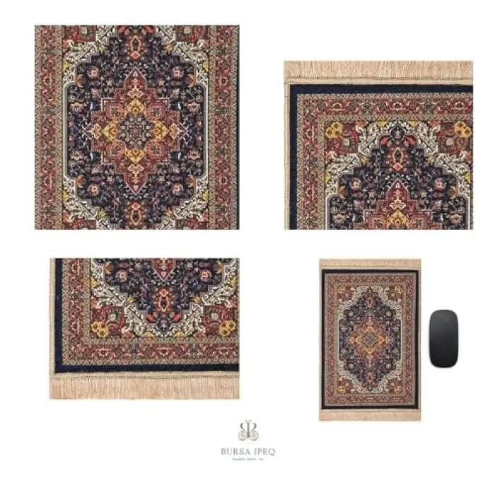 Siyah Dekoratif Küçük Halı Mousepad
