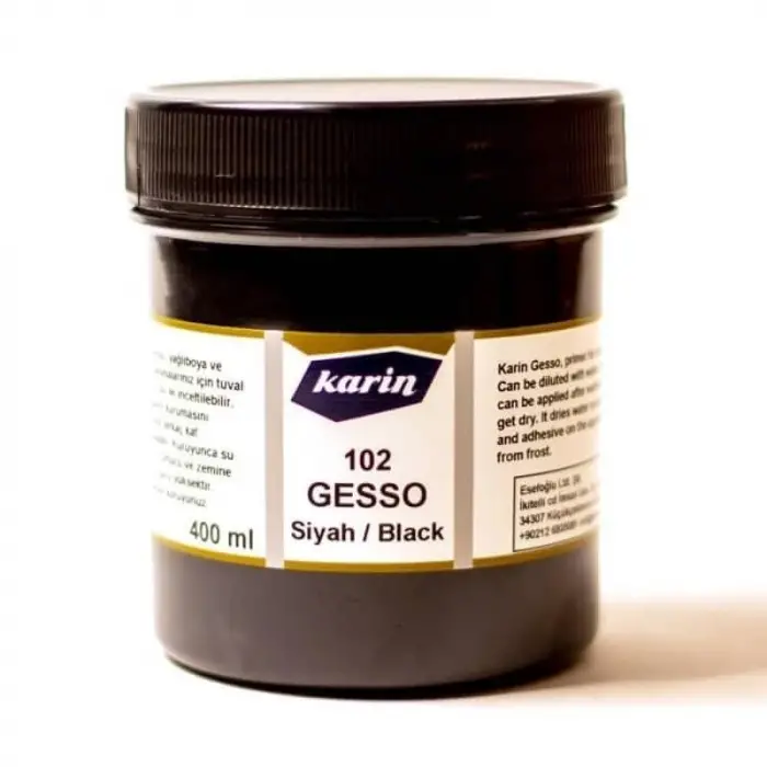 Siyah Gesso, 400 ml