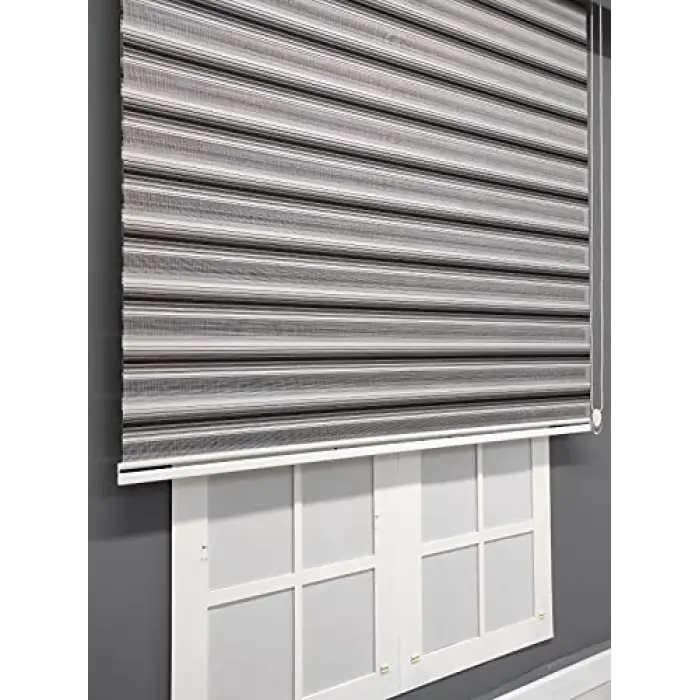 Siyah Gri Geçişli Zebra Stor (240x150)