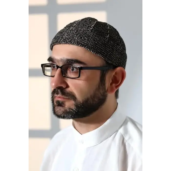 Siyah Katlamalı Çift Renk Kışlık Kadife Takke