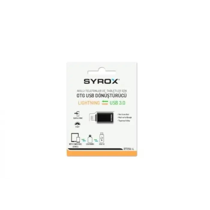 Siyah Lightning - USB 3.0 OTG Dönüştürücü DT25UL