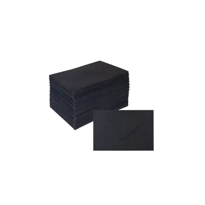 Siyah Mini Zarf, 100 Adet, 7x9 Cm 12991453100