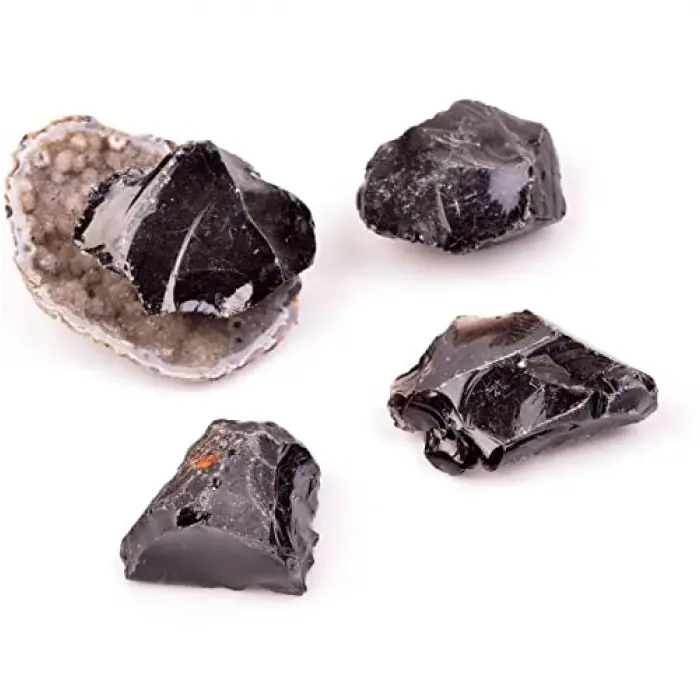 Siyah Obsidyen Taşı Ham Kütle