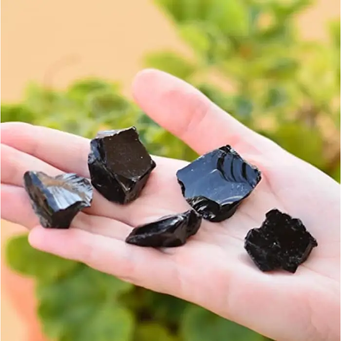 Siyah Obsidyen Taşı Ham Kütle
