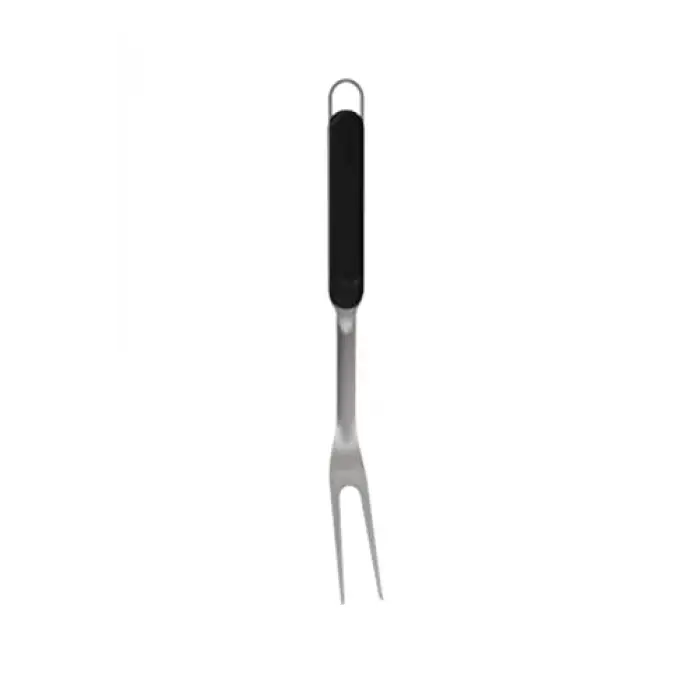Siyah Paslanmaz Çelik Et Çatalı, 43 cm