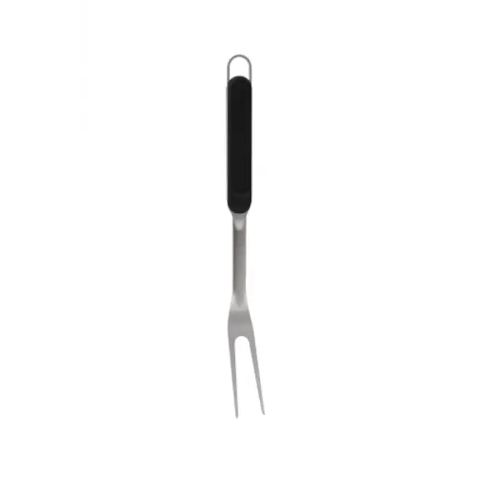 Siyah Paslanmaz Çelik Et Çatalı, 43 cm