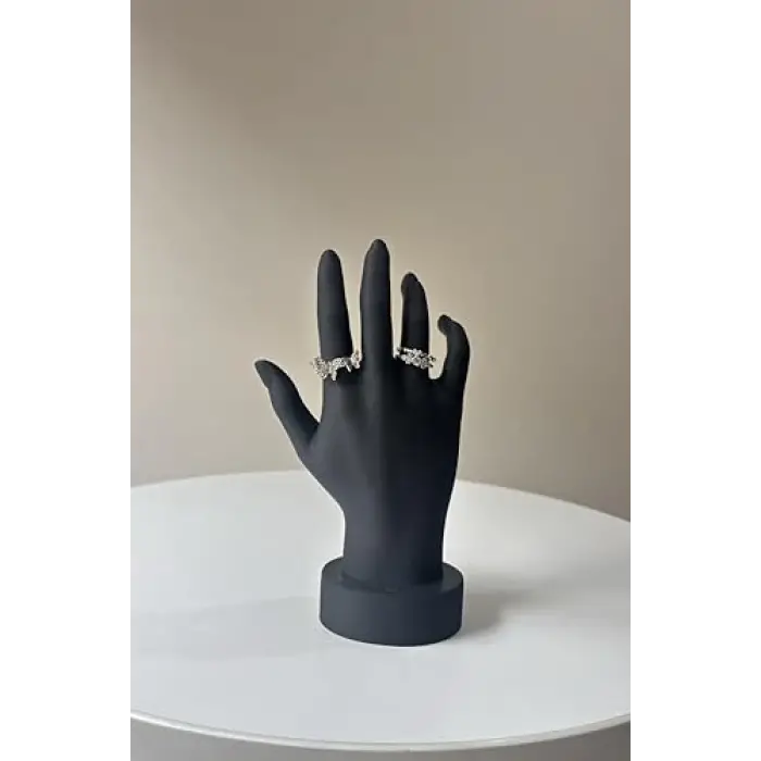 Siyah Sağ El Dekoratif El Mankeni