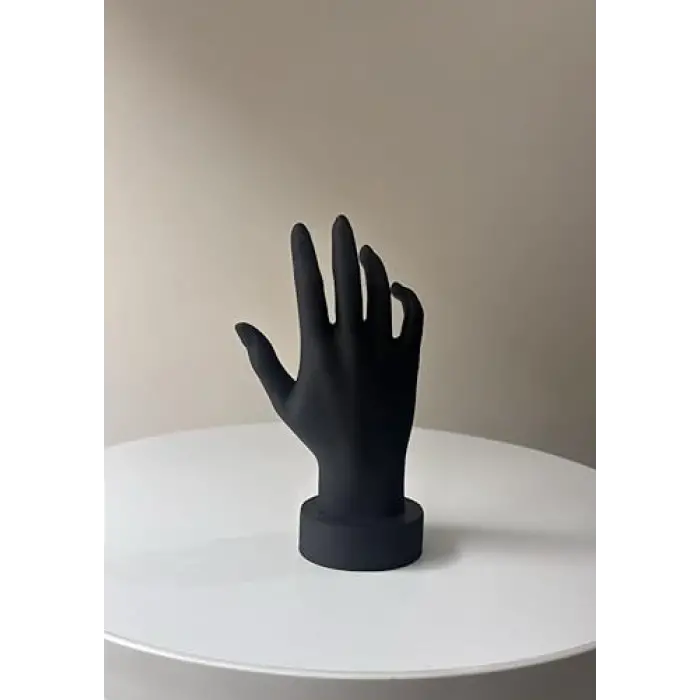 Siyah Sağ El Dekoratif El Mankeni