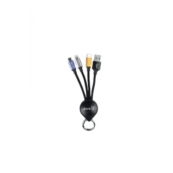 Siyah Siyah OKS 3 in 1 Usb Kablo- ile uyumlu