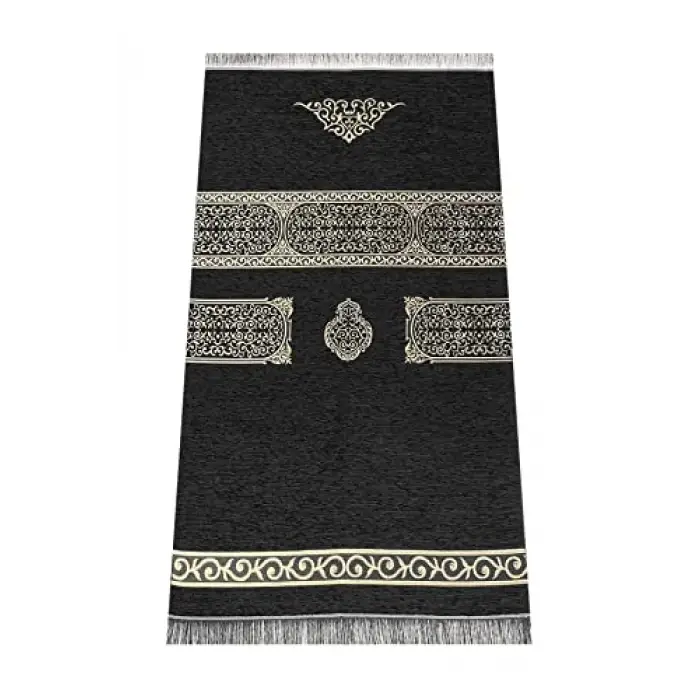 Siyah Şönil Seccade, Kabe Desenli